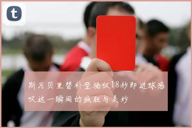 斯万贝里替补登场仅18秒即进球感叹这一瞬间的疯狂与美妙